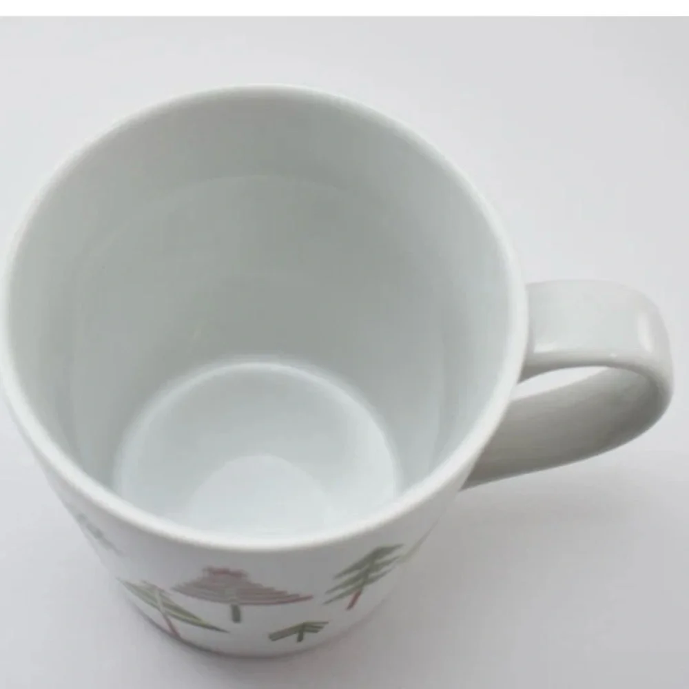 NEW Crate and Barrel 4” Yule Town Coffee Tea Coco Mug Julia Rothman